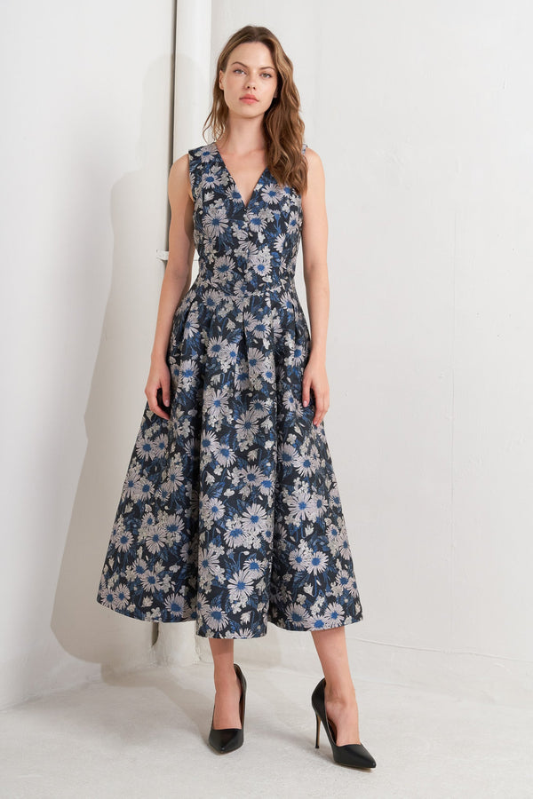 lux-blooming-woven-jacquard-midi-dress Flying Tomato-Sophia's StyleDRESSES-1